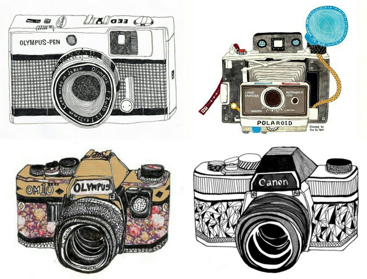 数码相机手绘技巧，四步教你如何画好相机-优概念