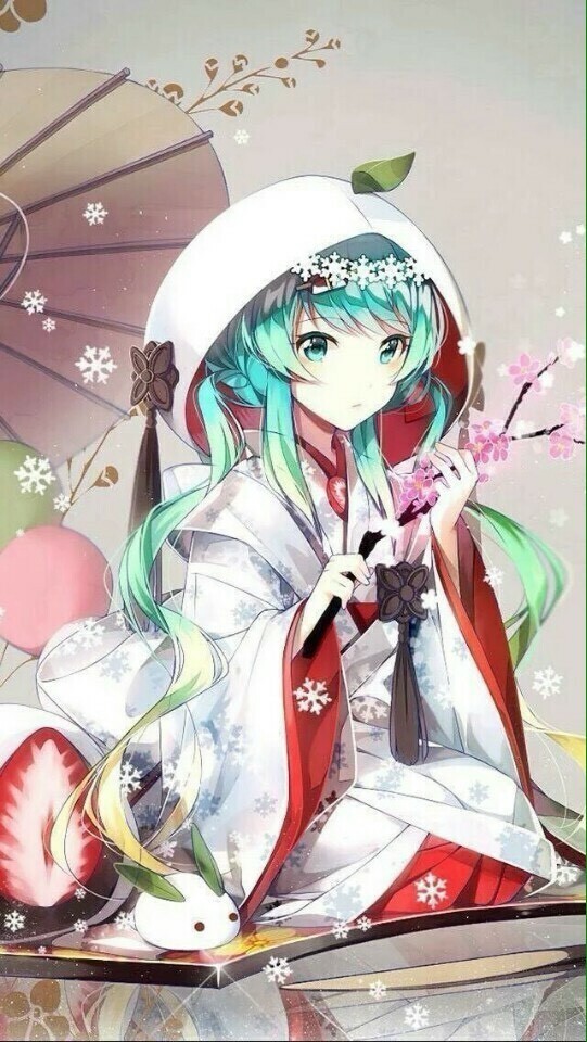 miku和服樱花