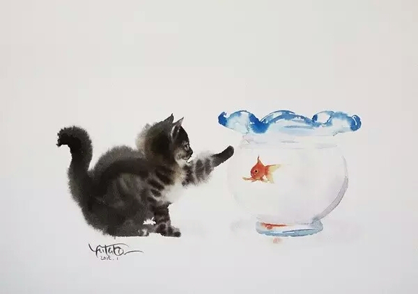 水墨猫咪