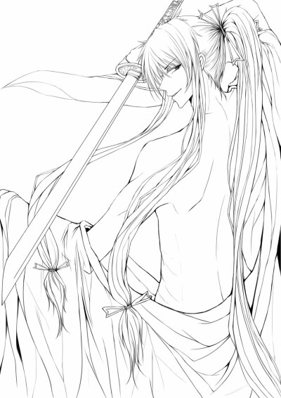 线稿# #古风# 古风男子 线稿大全,漫画上色线稿大全,上色素材,橡皮章