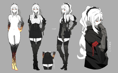 少女 动漫 二次元 插画 壁纸 p站 人设 绘画素材 舰娘 原创 abyssal