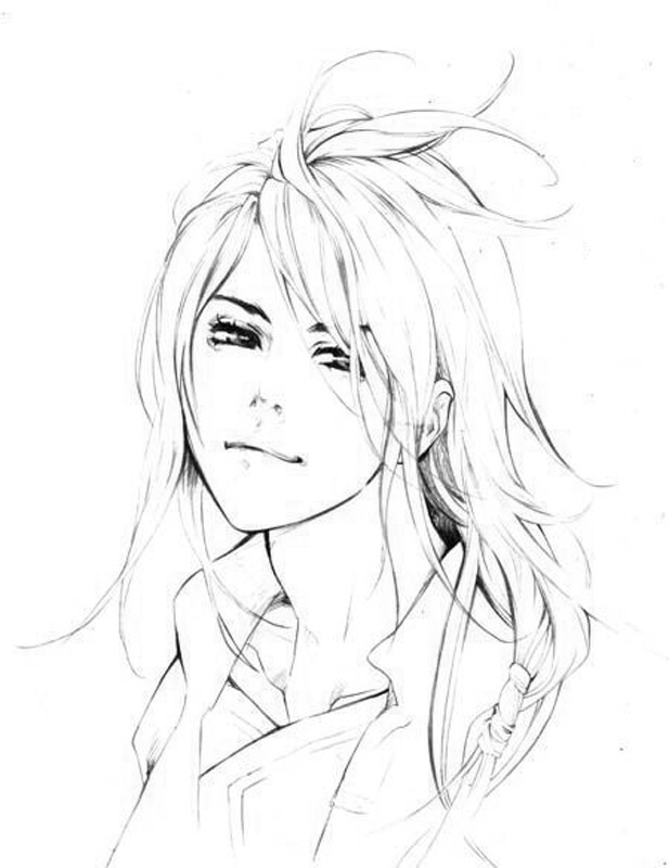 线稿#古风 古风男子 线稿大全,漫画上色线稿大全,上色素材,橡皮章