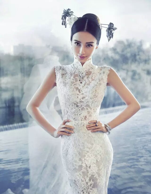 黄晓明 杨颖 angelababy 明星结婚照 婚纱照