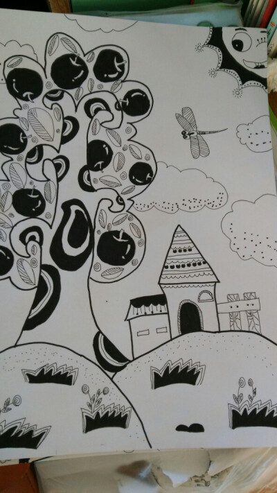 黑白装饰画