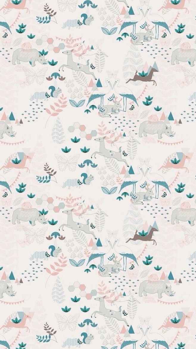 治愈系 碎花 森系 素材 壁纸 插画 禅绕画 涂鸦 文艺范 手绘 水彩