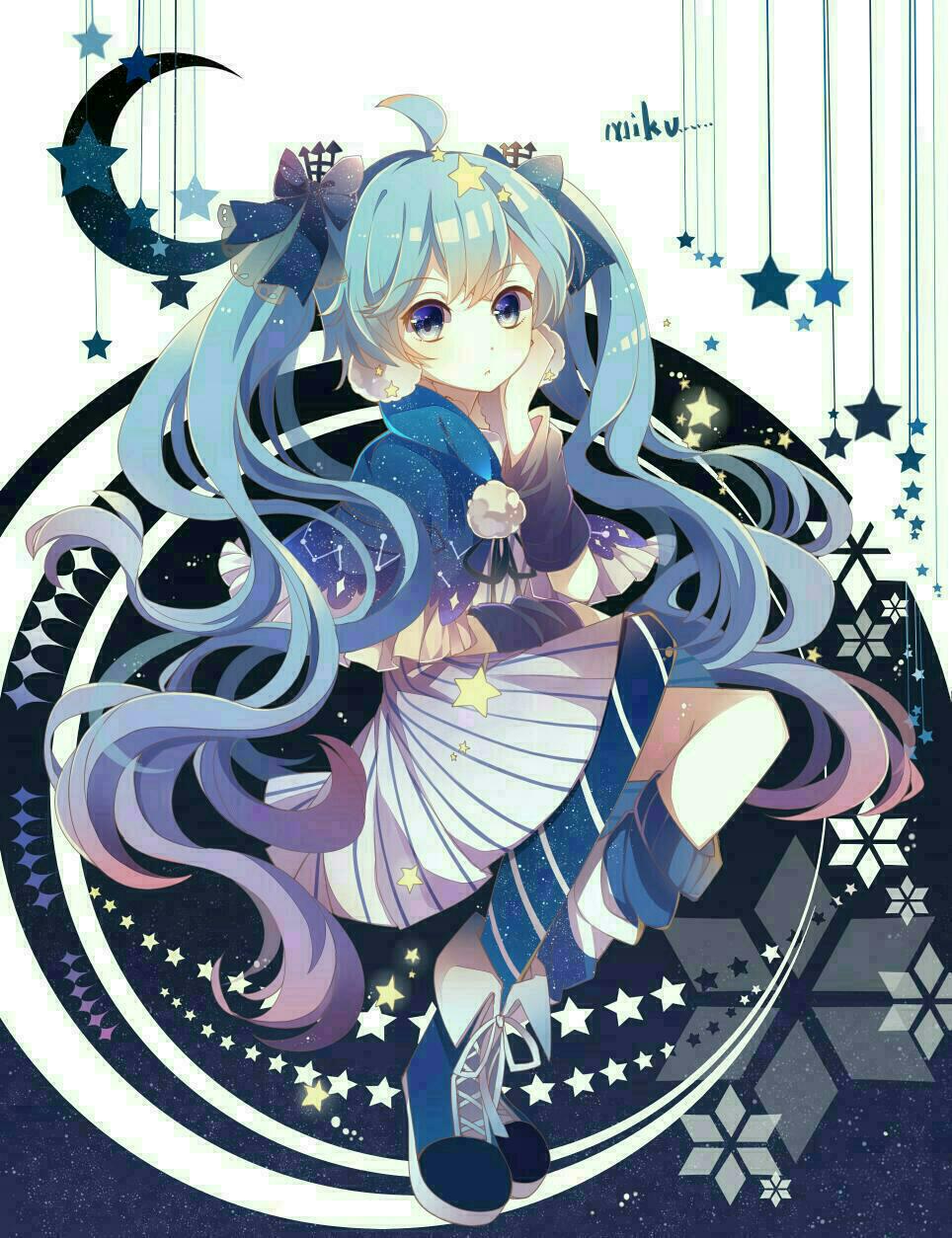 公主殿下 头像 q版 高清图 初音未来 美少女 双马尾