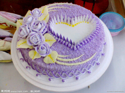 紫色超轻粘土蛋糕