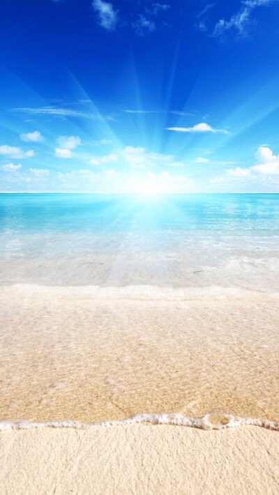 唯美自然风景 蓝天碧海 沙滩 海洋 唯美风景 iphone手机壁纸 唯美壁纸