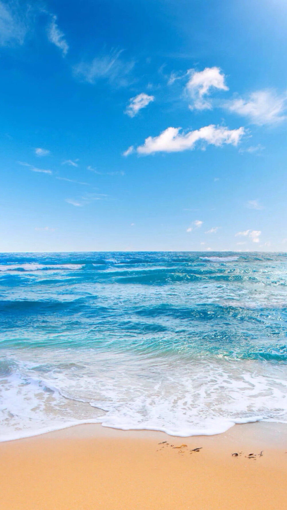 唯美自然风景 蓝天碧海 沙滩 海洋 唯美风景 iphone手机壁纸 唯美壁纸
