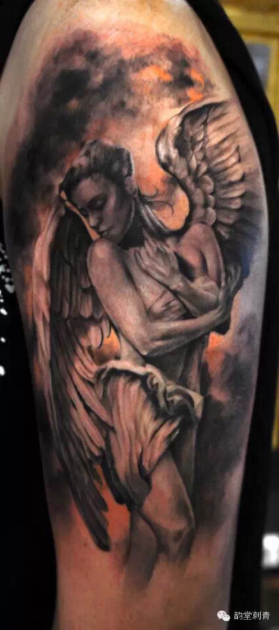 天使纹身花臂纹身