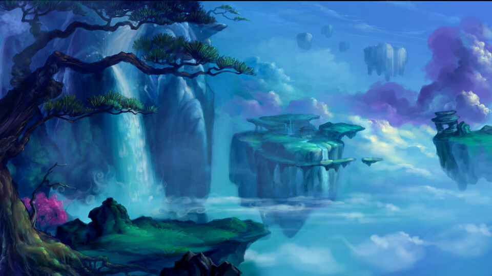 古风 玄幻 插画,风景,,森系,手绘,水彩,涂鸦,星空,唯美,意境,收集 .