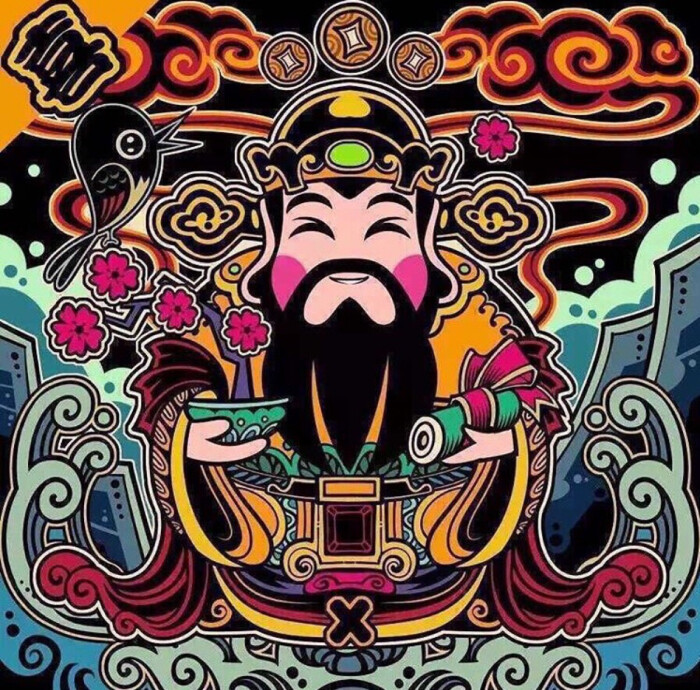 chinese new year 新年快乐财神爷 恭喜发财 万事如意