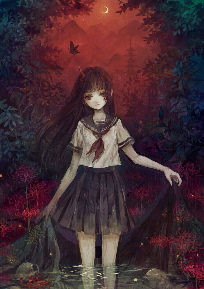彼岸花 恶魔少女 - 堆糖,美图壁纸兴趣社区