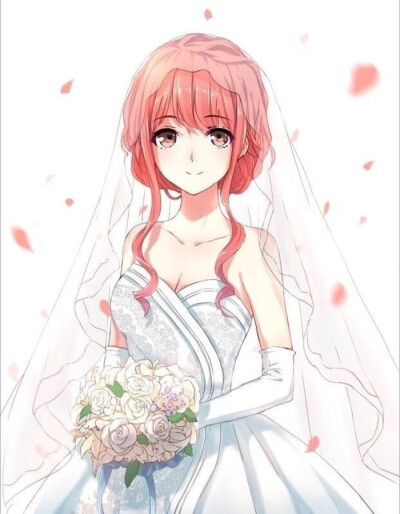 二次元 女神 暖暖 同人图 治愈 婚纱