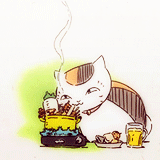 夏目友人帐 猫咪老师 娘口三三 gif 动态图 动漫 二次元