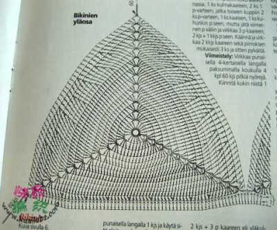 钩针比基尼图解