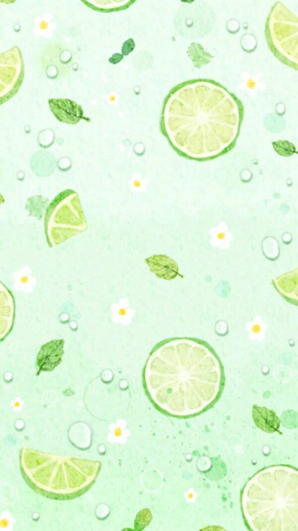 壁纸,绿色,小清新,柠檬,简约,可爱,清凉