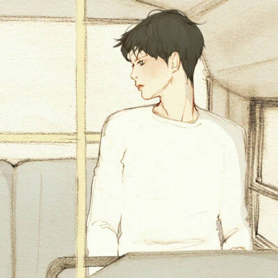 【手绘 插画 动漫 情侣头像 cp