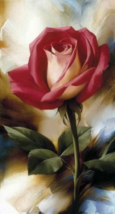 俄罗斯画家艾格尔·利亚索(igor levashov)花卉油画作品红玫瑰