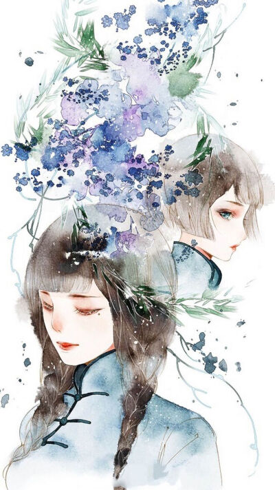 插画# #小清新# #治愈系# #二次元# #唯美# #动漫# #水彩# #森系