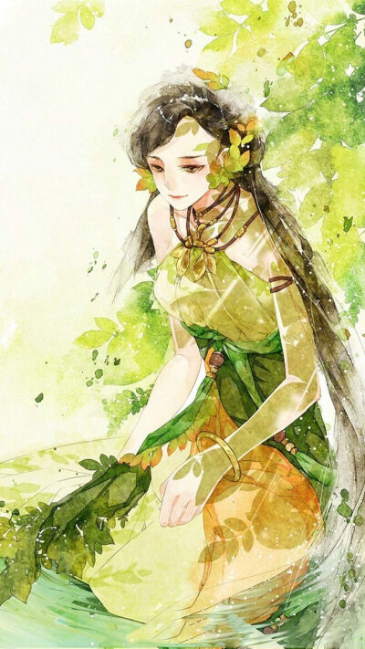 插画#小清新#治愈系#二次元#唯美#动漫#水彩#森系