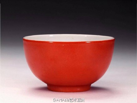 雍正-珊瑚红釉小碗