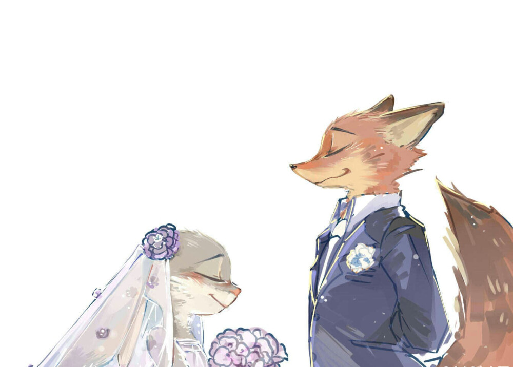zootopia 疯狂动物城～狐兔cp 狐尼克&兔朱迪兔子 狐狸