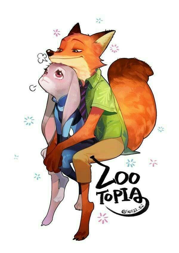 zootopia 疯狂动物城～狐兔cp 狐尼克&兔朱迪兔子 狐狸