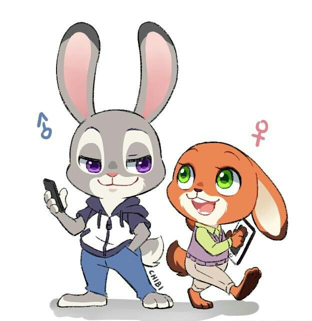 zootopia 疯狂动物城～狐兔cp的孩子! 狐尼克&兔朱迪兔子 狐狸