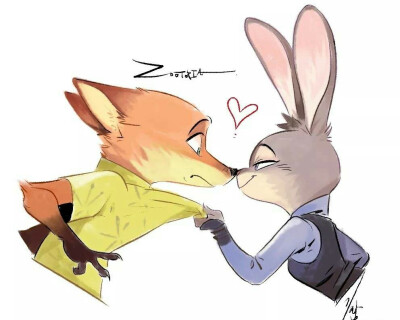 zootopia 疯狂动物城～狐兔cp 狐尼克&兔朱迪兔子 狐狸