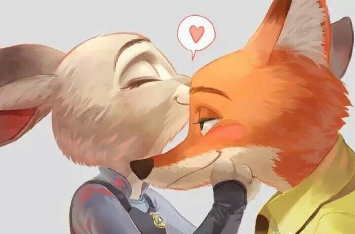 zootopia 疯狂动物城～狐兔cp 狐尼克&兔朱迪兔子 狐狸