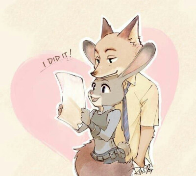 zootopia 疯狂动物城～狐兔cp 狐尼克&兔朱迪兔子 狐狸