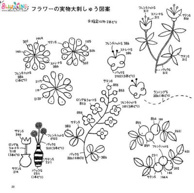 刺绣图案 花草