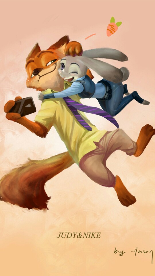 zootopia 疯狂动物城～狐兔cp 狐尼克&兔朱迪兔子 狐狸