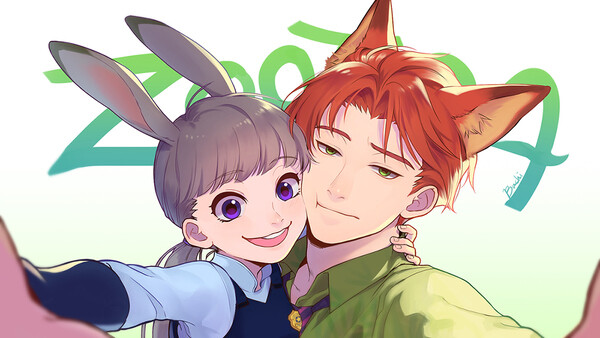 『沫沫』动漫原创 插画手绘 二次元 迪士尼《疯狂动物城》 zootopia