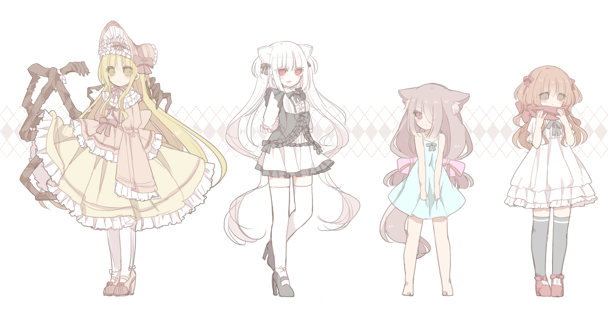 画师なななのか 动漫 插画 人物 萝莉 洋服 洛丽塔 洋装 lolita 兽耳