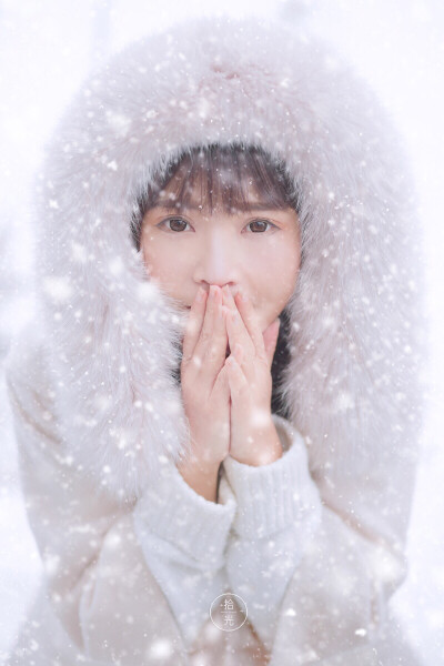 雪景人像