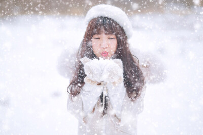 雪景人像