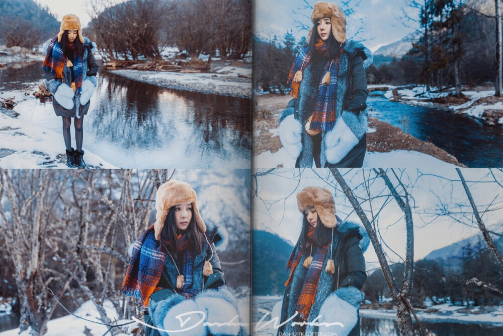 雪景人像