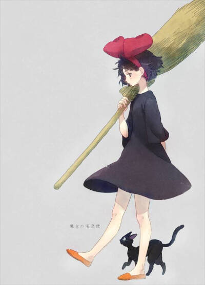 【此间二次元】二次元 美少女 魔女宅急便 暖色调 小清新 梦幻 意境