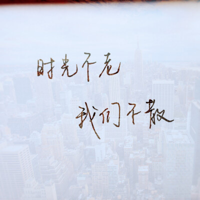 时光不老 我们不散