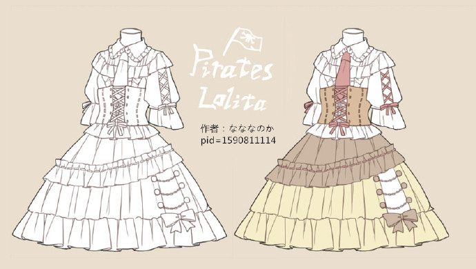 sai资源库# lolita动漫裙子样式绘画参考,每种都美美哒,自己收藏,转