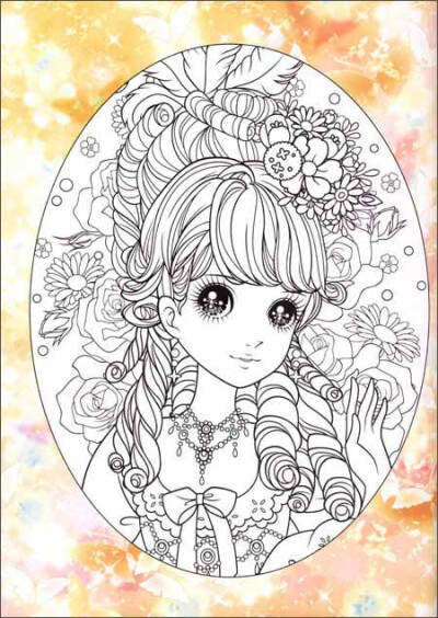 公主涂色 堆糖网