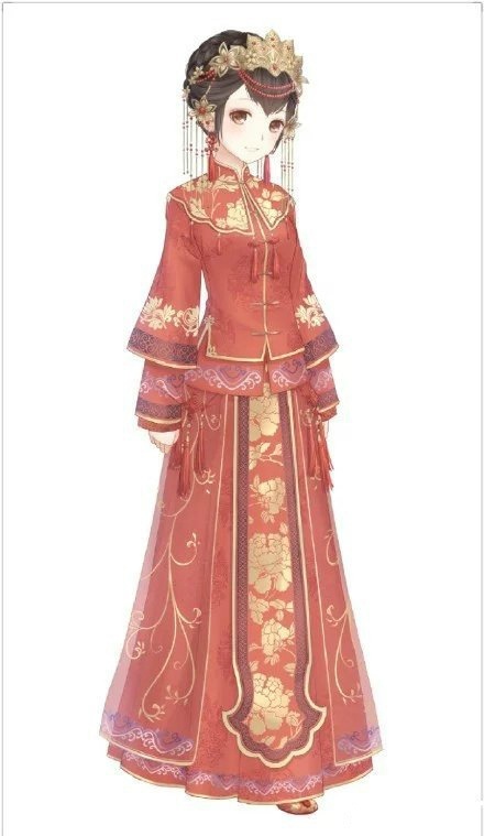 中国风动漫古风女性服饰.