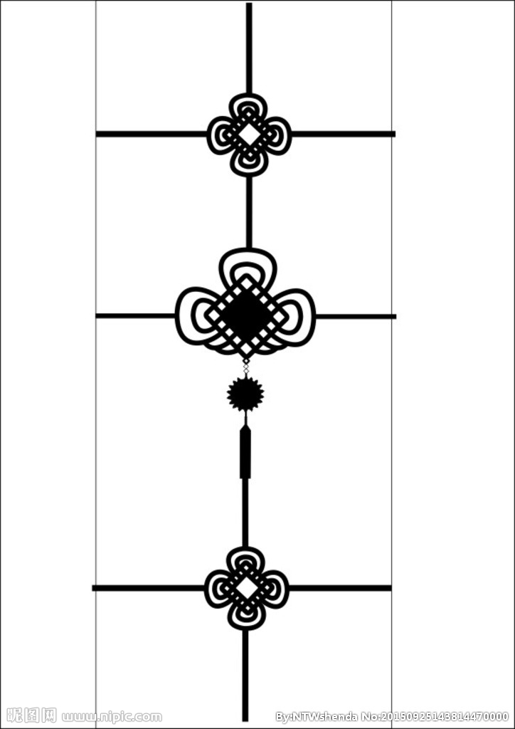 中国结设计图__花边花纹_底纹边框_设计图