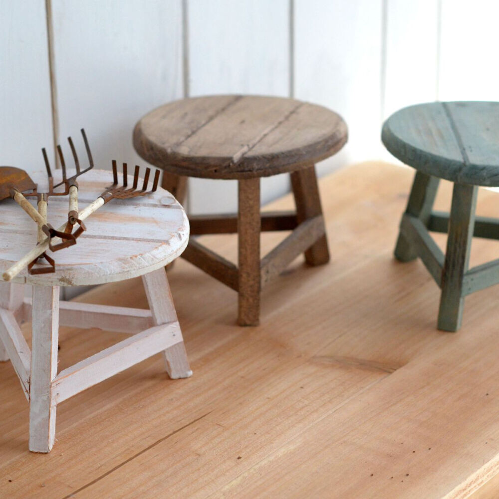 暖暖半岛 等花开木质手工道具小花桌小板凳拍摄杂货道具