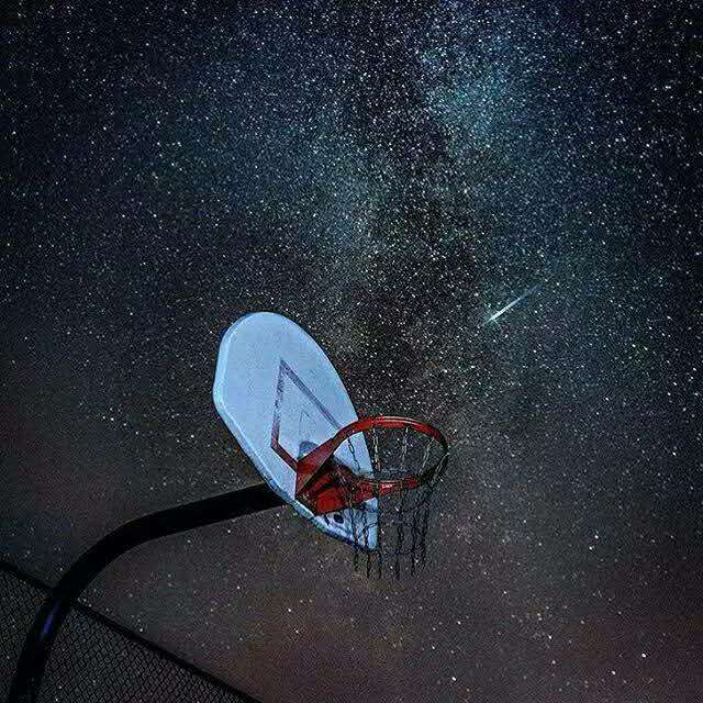 篮球架星空流星