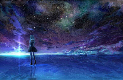 一个人也可以看星空,只是有些孤独.