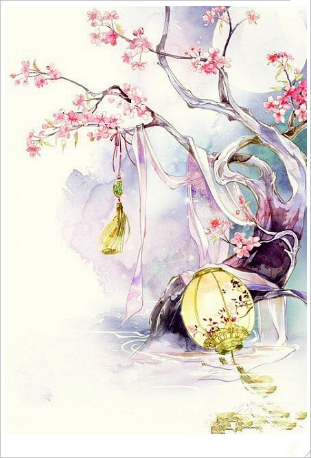 古风 静物 风景 插画 水墨