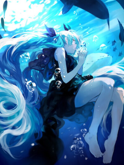 miku 动漫 美图 插画 壁纸 二次元 少女 萌妹 御姐 唯美系 水彩 清新